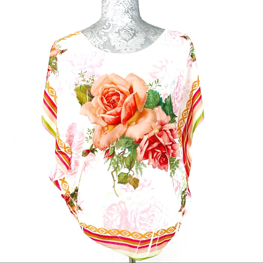 FLORAL FLOWY TUNIC LIKE TOP